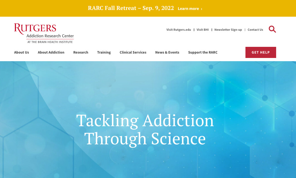 Tackling Addiction Through Science Rutgers Addiction Research Center RARC